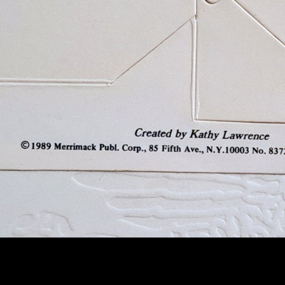 Vintage Stand-Up Christmas Angels Greeting Card Unused 8.5" x 6.5" - Picture 4 of 4